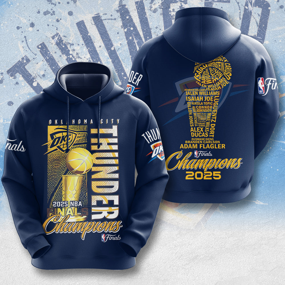 Oklahoma City Thunder 2025 NBA Champions 3D Apparel – MAITM 11797