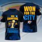 Oklahoma City Thunder 2025 NBA Champions 3D Apparel – HOATT 11359