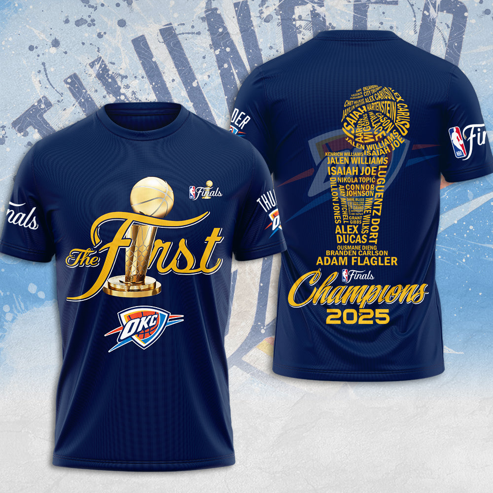 Oklahoma City Thunder 2025 NBA Champions 3D Apparel – MAITM 11801
