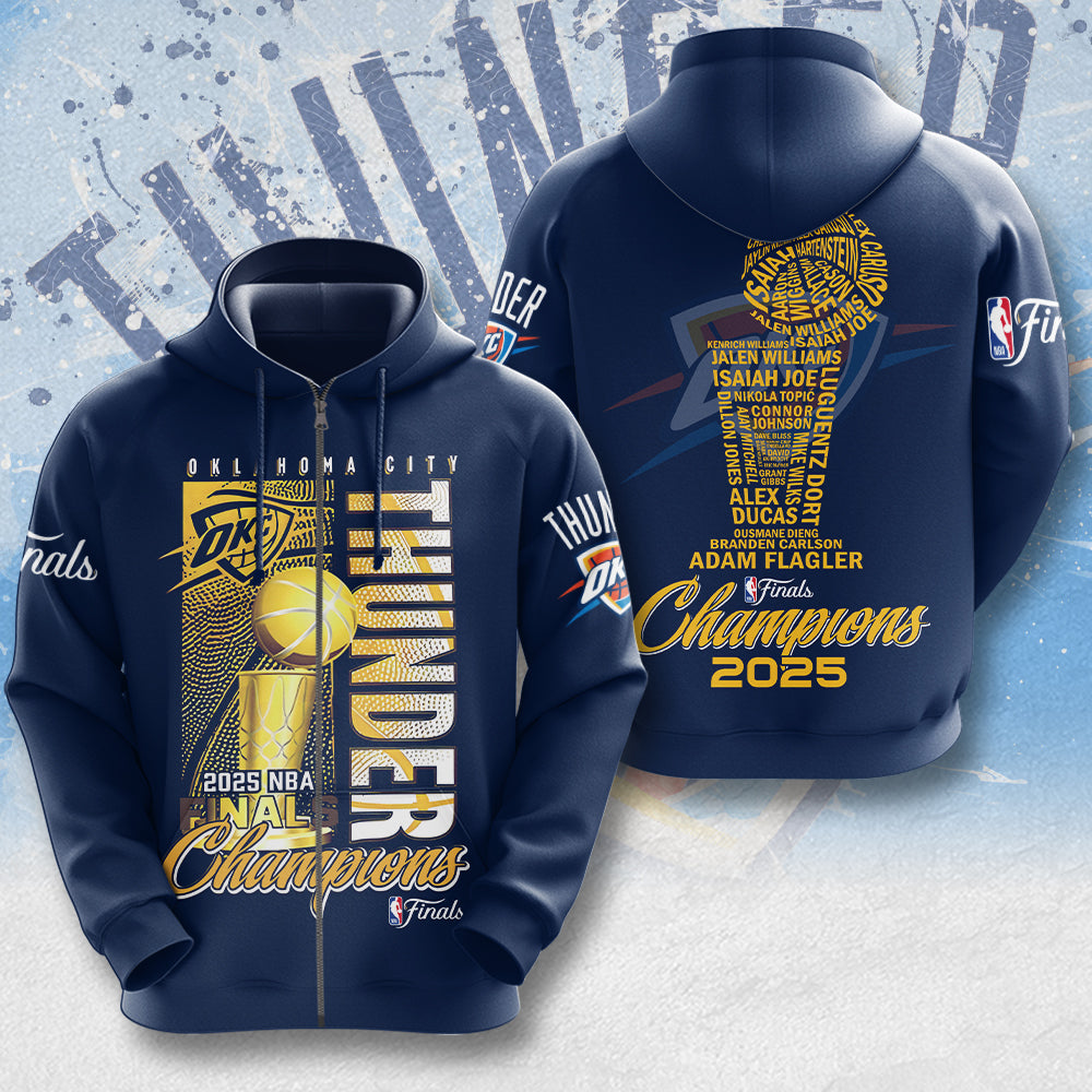 Oklahoma City Thunder 2025 NBA Champions 3D Apparel – MAITM 11797