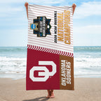 Oklahoma Sooners 2026 NCAA Baseball Men's College World Series Champions Rectangle Beach Towel – TANTN23831