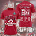 Oklahoma Sooners 2026 NCAA Baseball Men's College World Series Champions 3D Apparel – TMTHU7021