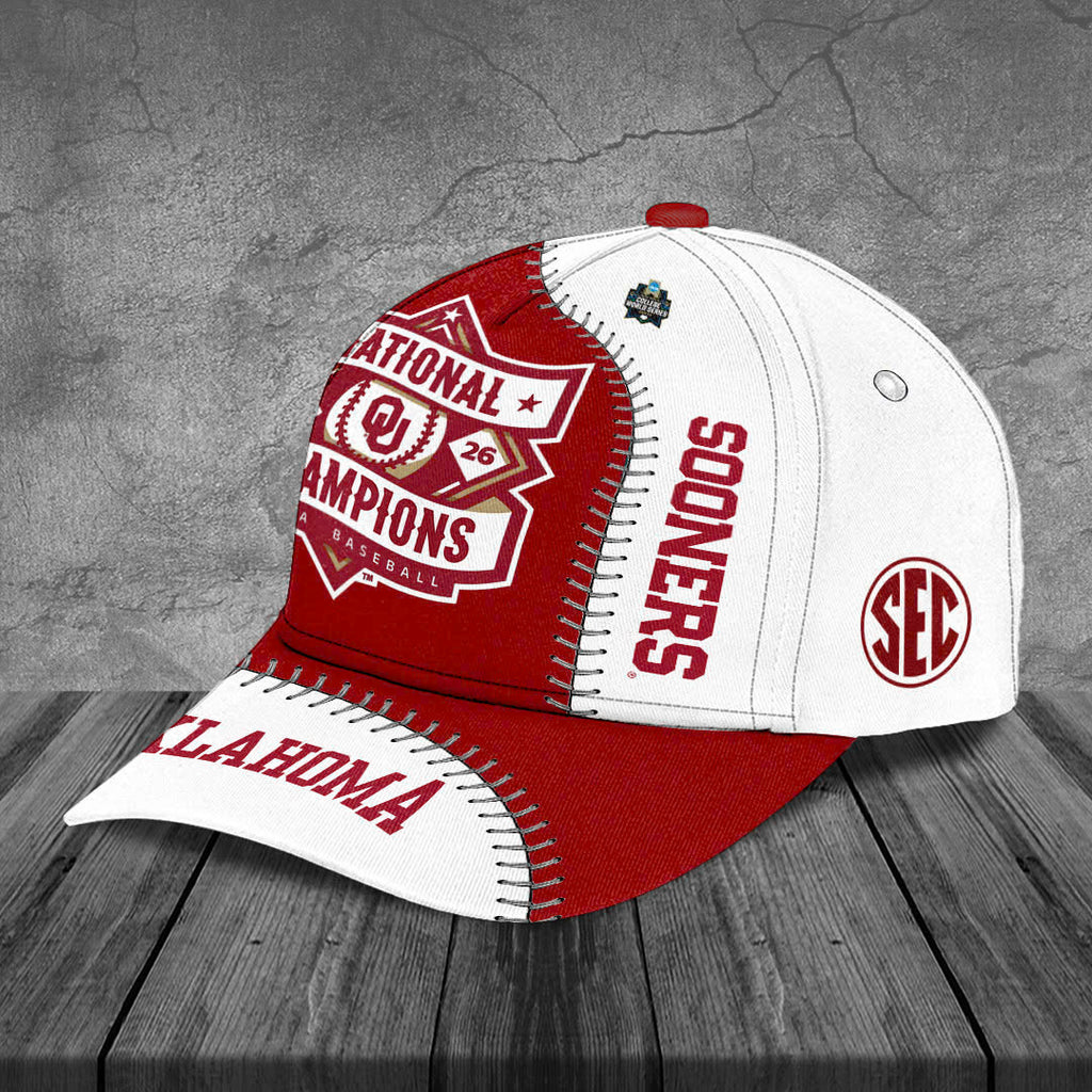 Oklahoma Sooners 2026 NCAA Baseball Men's College World Series Champions Classic Cap – TANTN23861