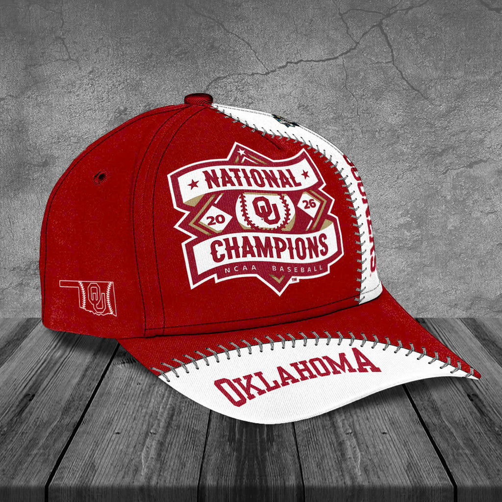 Oklahoma Sooners 2026 NCAA Baseball Men's College World Series Champions Classic Cap – TANTN23861