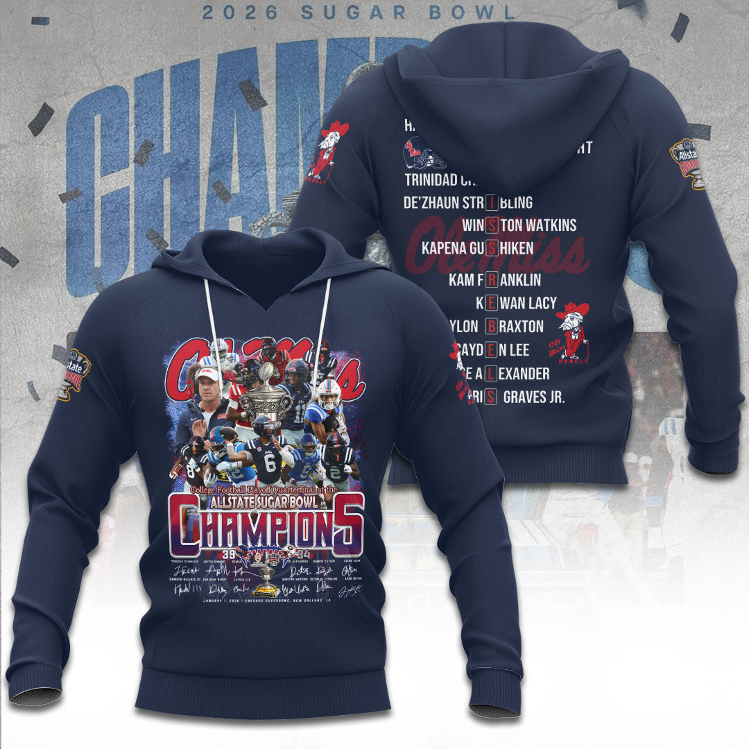 Ole Miss Rebels Football 3D Apparel – TANTN19924
