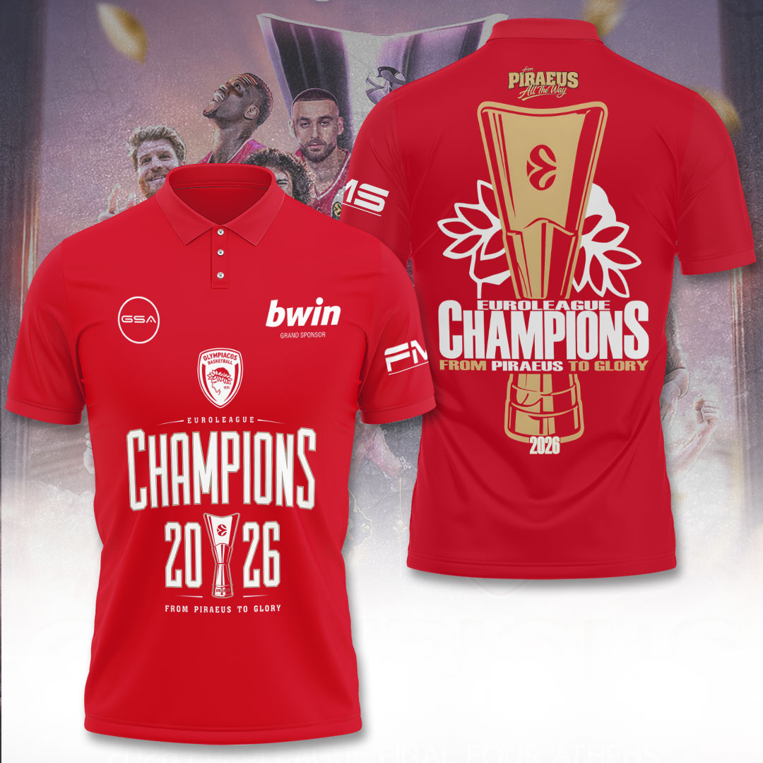 Olympiacos B.C. 2026 EuroLeague Champions 3D Apparel – TANTN23576
