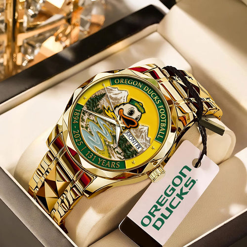 Oregon Ducks Football 131 Years Alloy Luxury Quartz Watch – MAITM13671