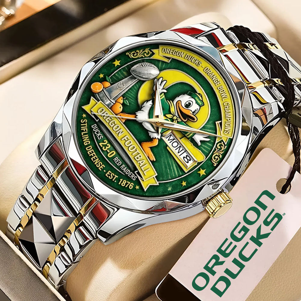 Oregon Ducks Football Orange Bowl Champions Alloy Luxury Quartz Watch – MAITM14354