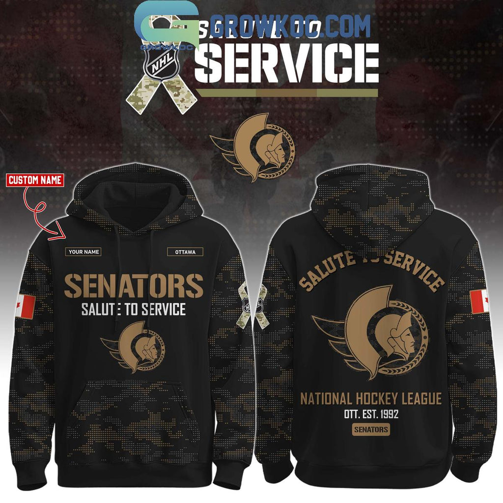 Ottawa Senators Salute To Service Veterans Day Hoodie Shirt
