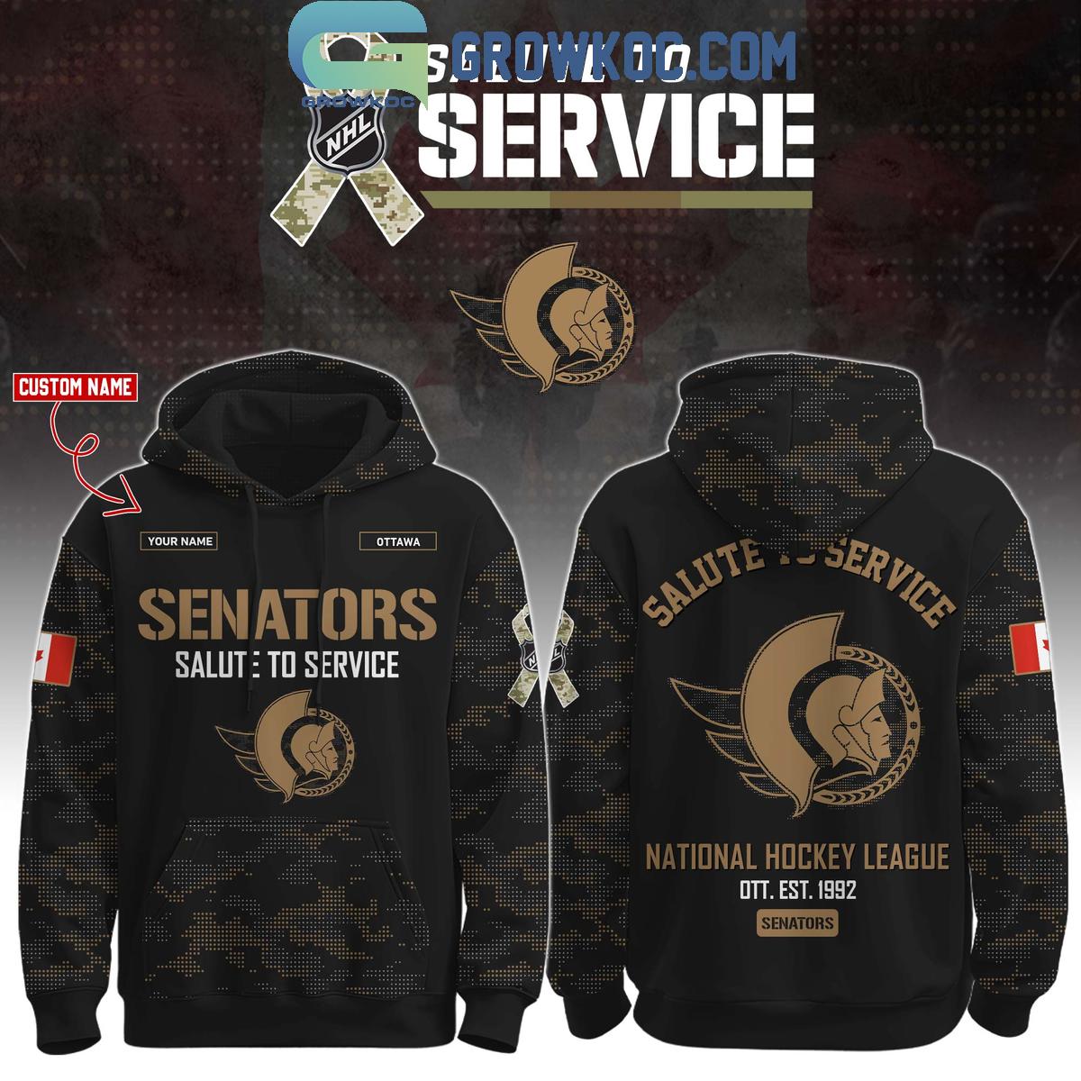 Ottawa Senators Salute To Service Veterans Day Hoodie Shirt