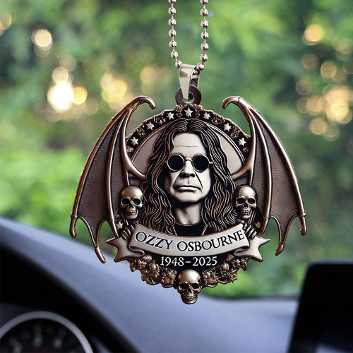 Ozzy Osbourne Custom shape 2-sided Acrylic Car Ornament – GNENEW615