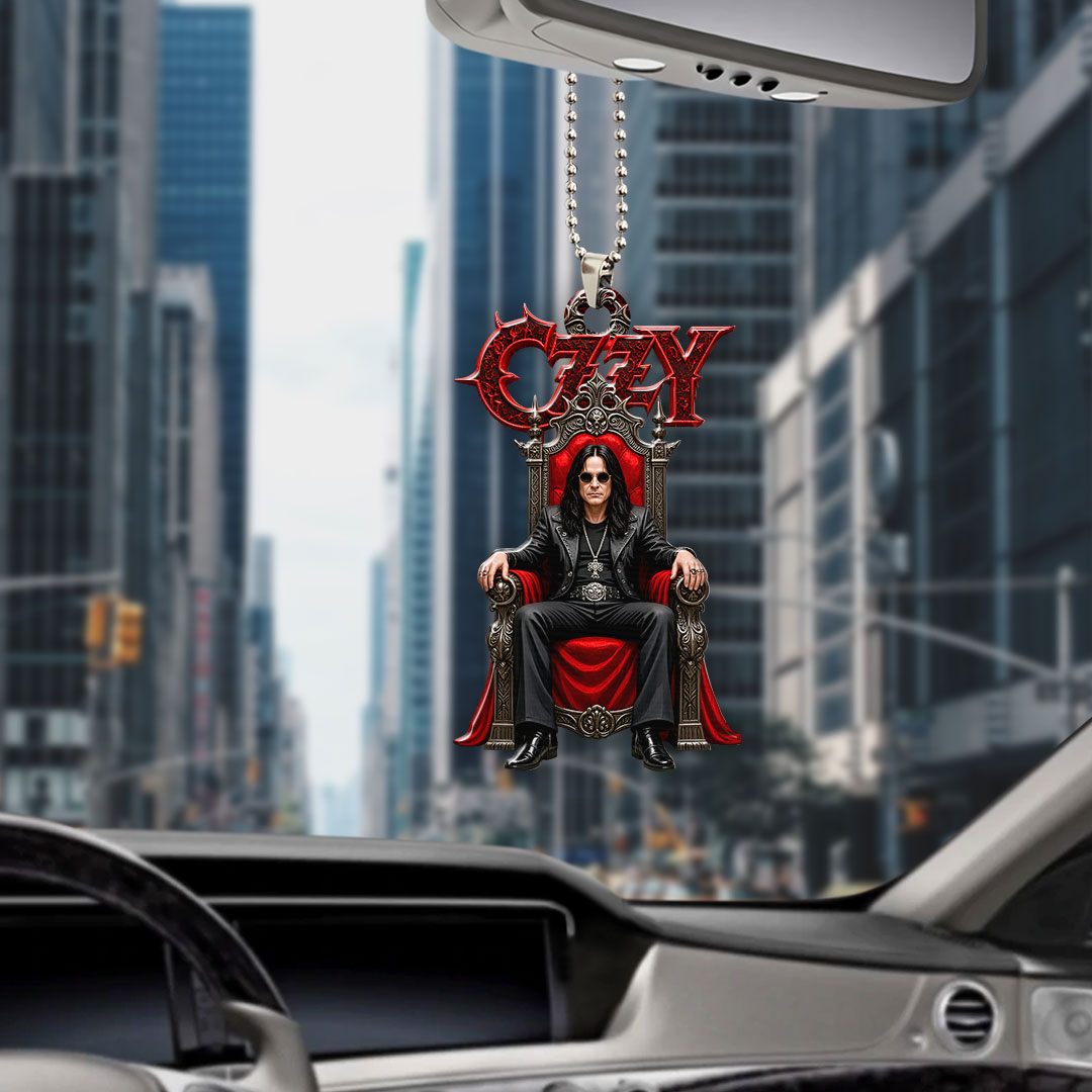 Ozzy Osbourne Custom shape 2-sided Acrylic Car Ornament – HOATT20220