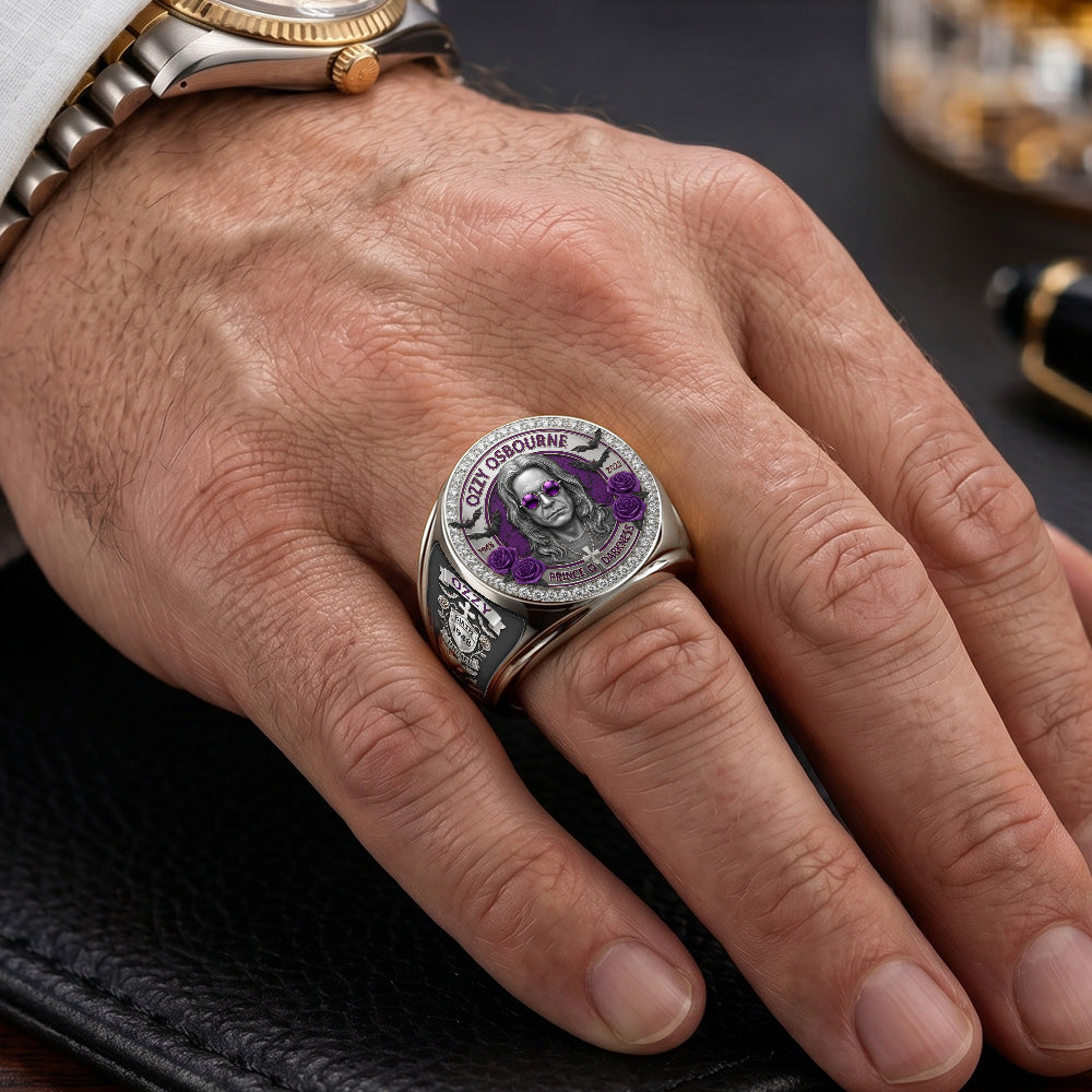 Ozzy Osbourne 3D Engraved Ring – TMTHU6925