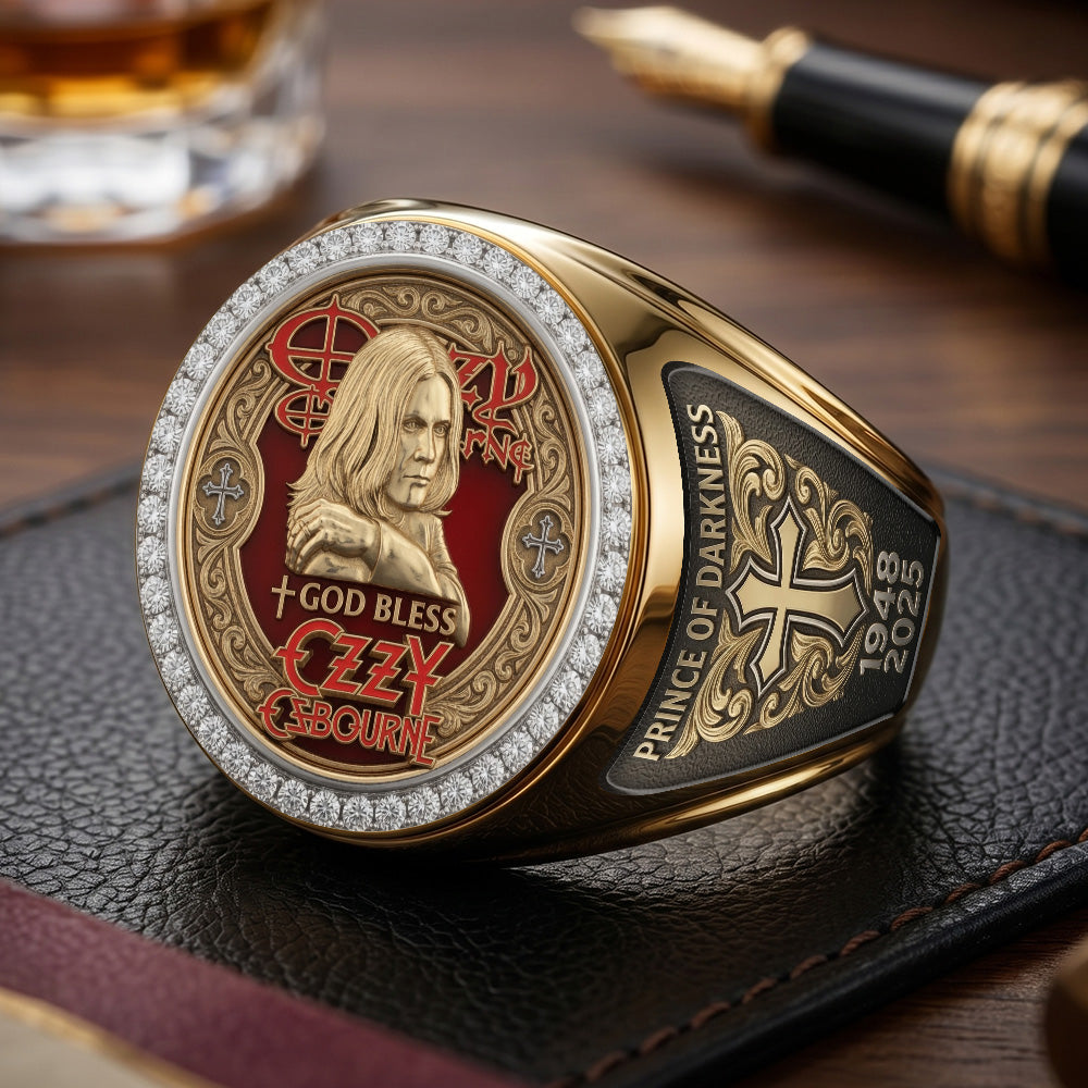 Ozzy Osbourne 3D Engraved Ring – TMTHU7165