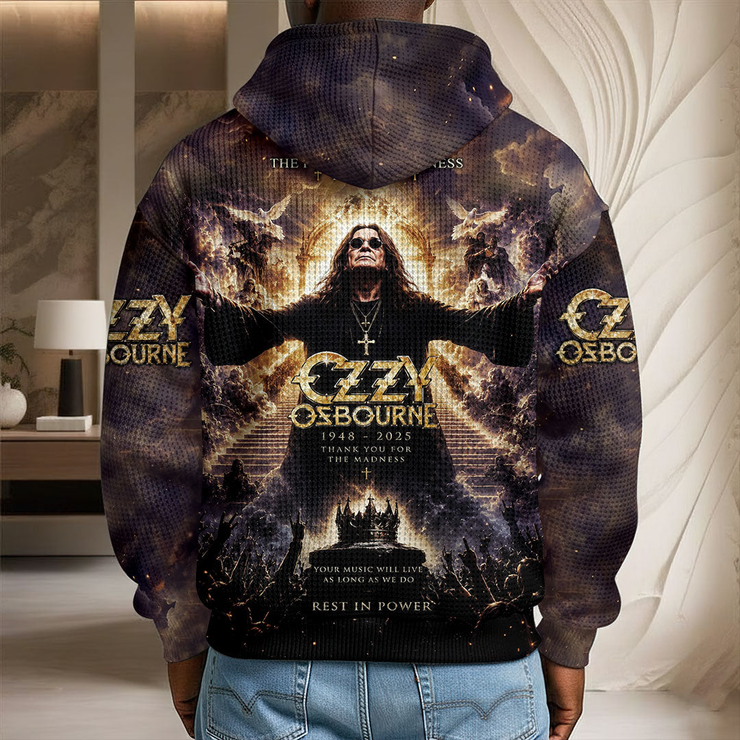 Ozzy Osbourne 3D Unisex Waffle Hoodie – TMTHU7989