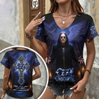 Ozzy Osbourne 3D Women's V-Neck T-Shirt – HOATT18380