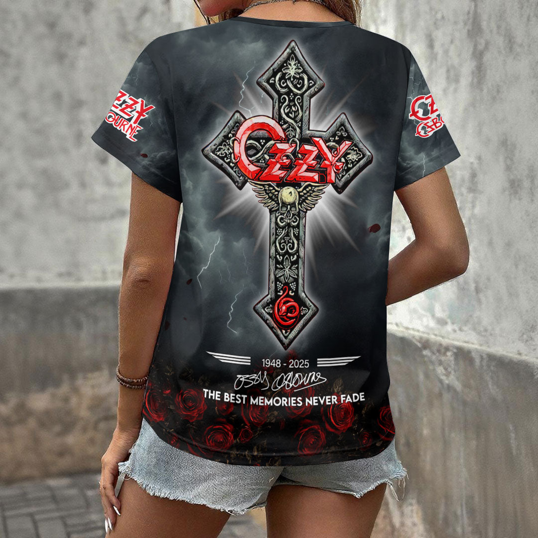 Ozzy Osbourne 3D Women's V-Neck T-Shirt – HOATT18525