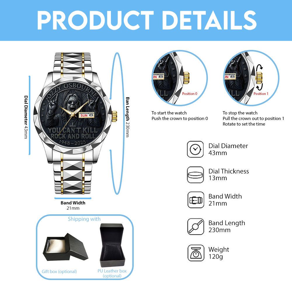 Ozzy Osbourne Alloy Luxury Quartz Watch – TANTN 14714