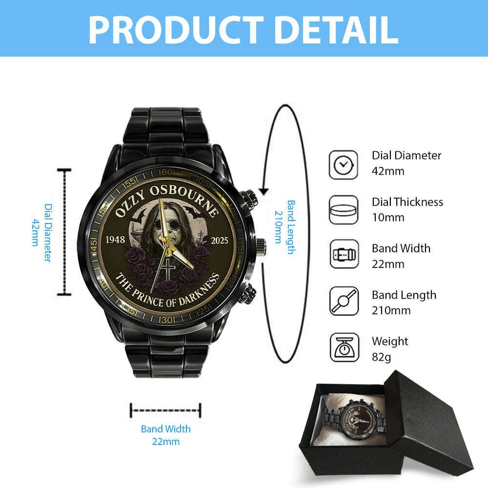 Ozzy Osbourne Black Stainless Steel Watch – MAITM 12252