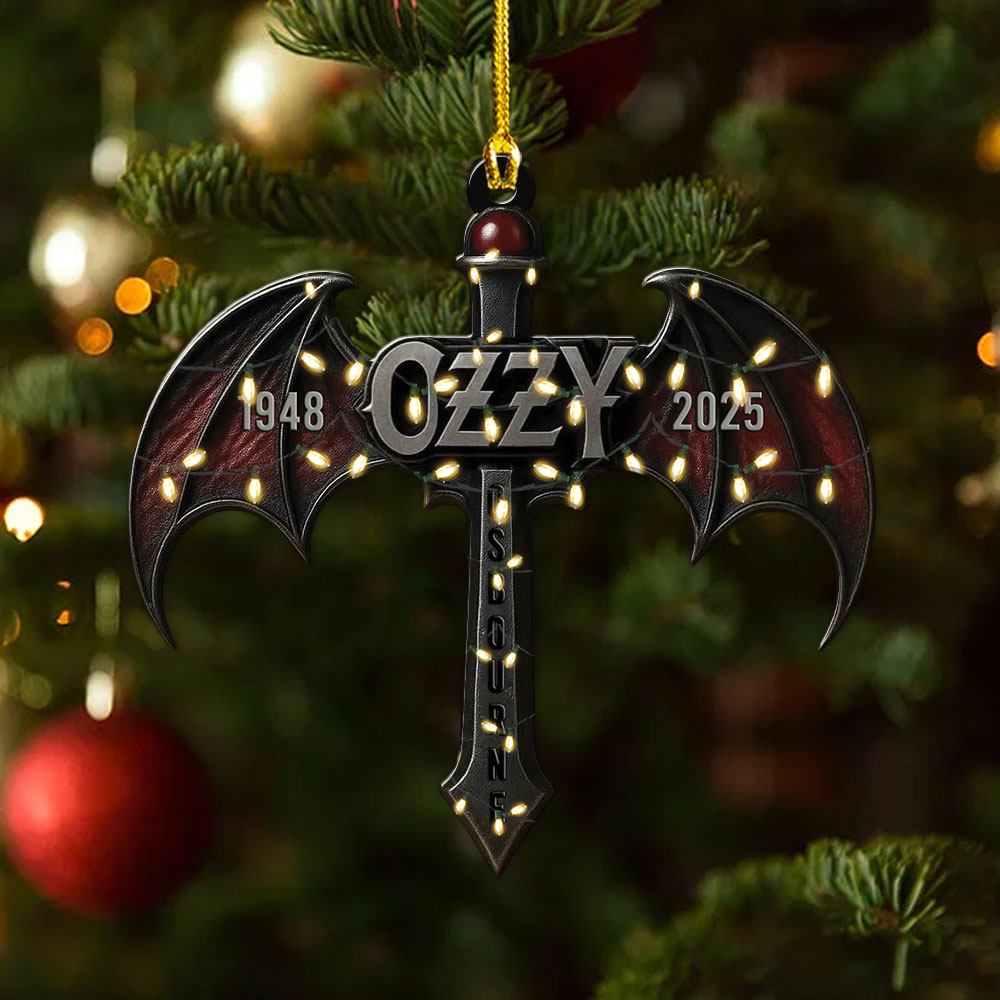 Ozzy Osbourne Custom Shape 1-side Printed Acrylic Ornament – MAITM12697