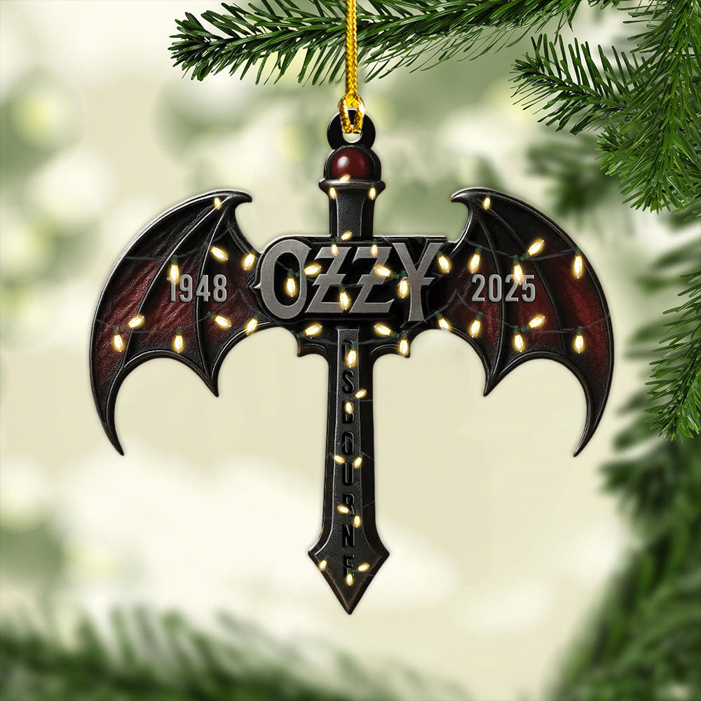 Ozzy Osbourne Custom Shape 1-side Printed Acrylic Ornament – MAITM12697