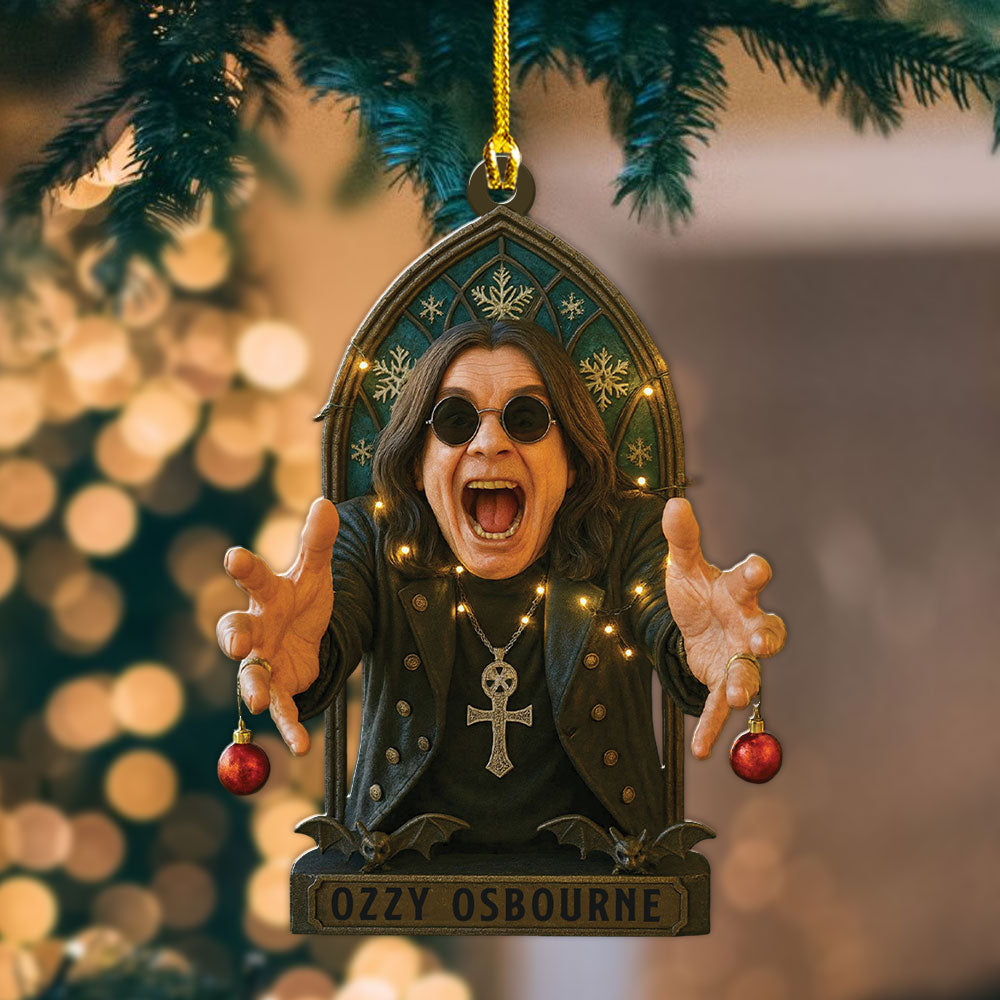 Ozzy Osbourne Custom Shape 2-side Printed Acrylic Ornament – MAITM12691