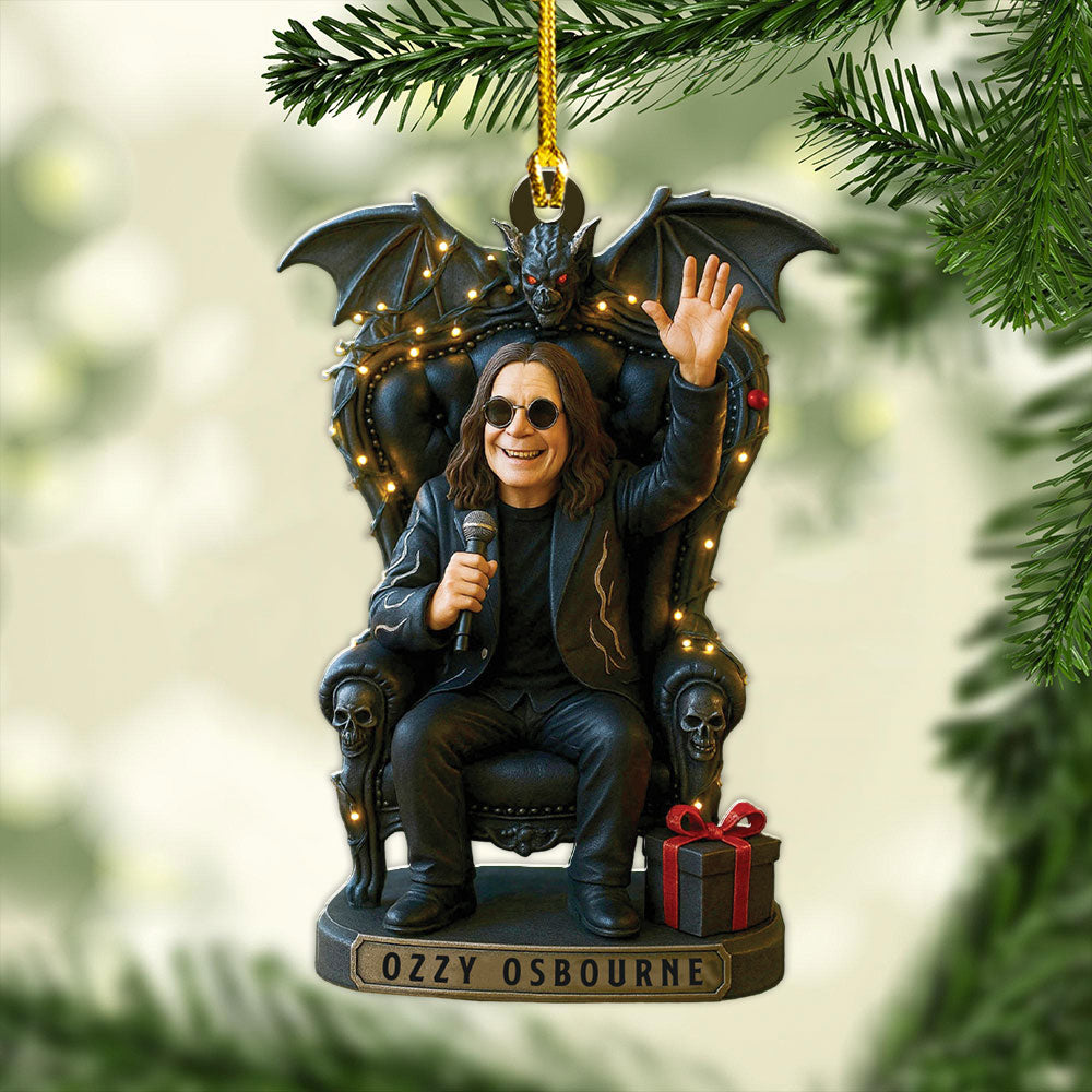 Ozzy Osbourne Custom Shape 2-side Printed Acrylic Ornament – MAITM12692