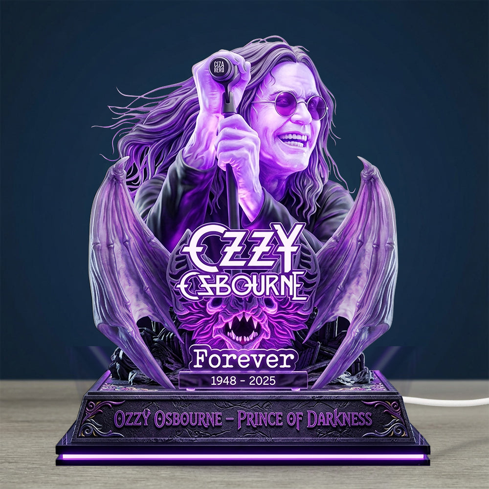 Ozzy Osbourne Custom Shape Acrylic Light Box – TMTHU6660
