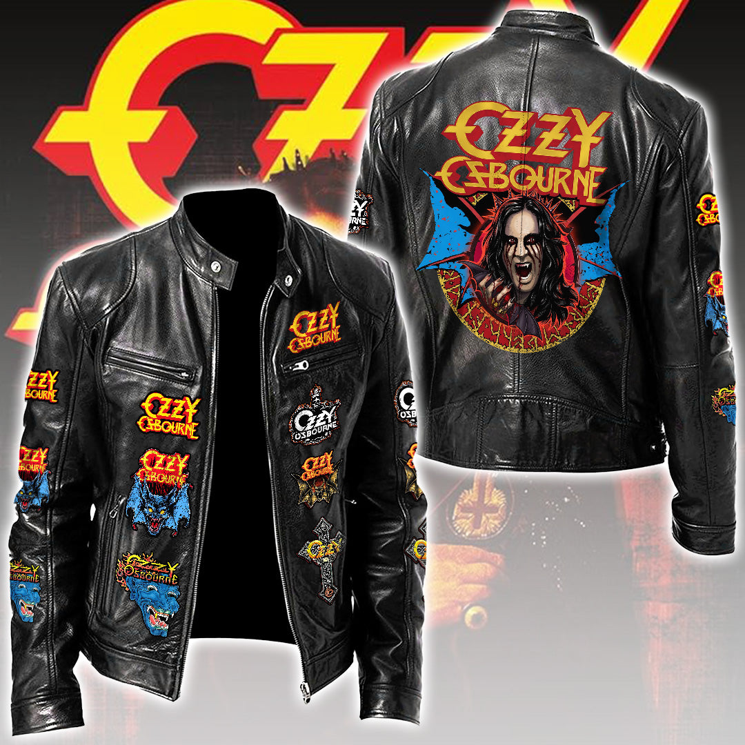 Ozzy Osbourne Motorcycle Leather Jacket – TMTHU5163