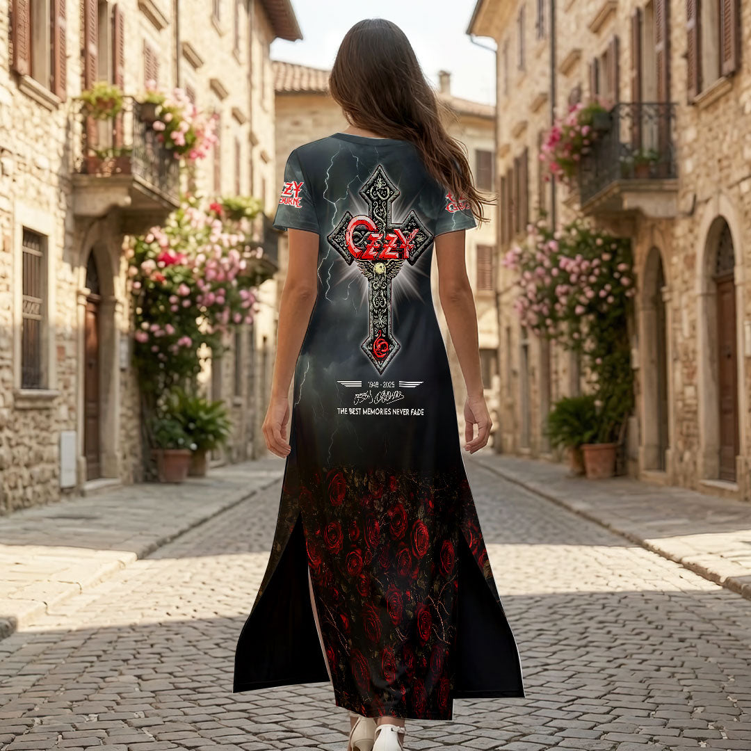 Ozzy Osbourne Short Sleeve Maxi Dress – HOATT19416