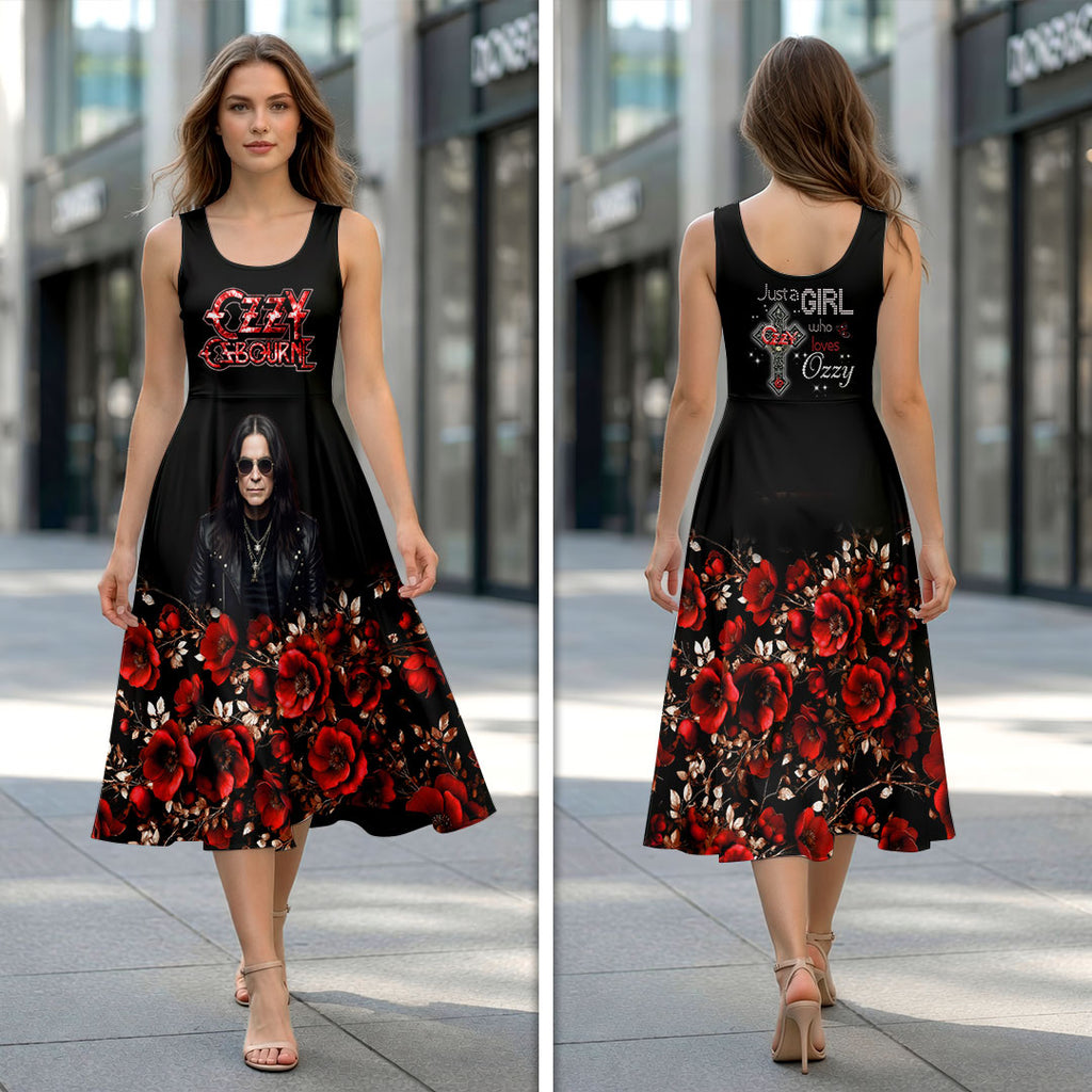 Ozzy Osbourne Sleeveless Knee-Length Dress – HOATT19759