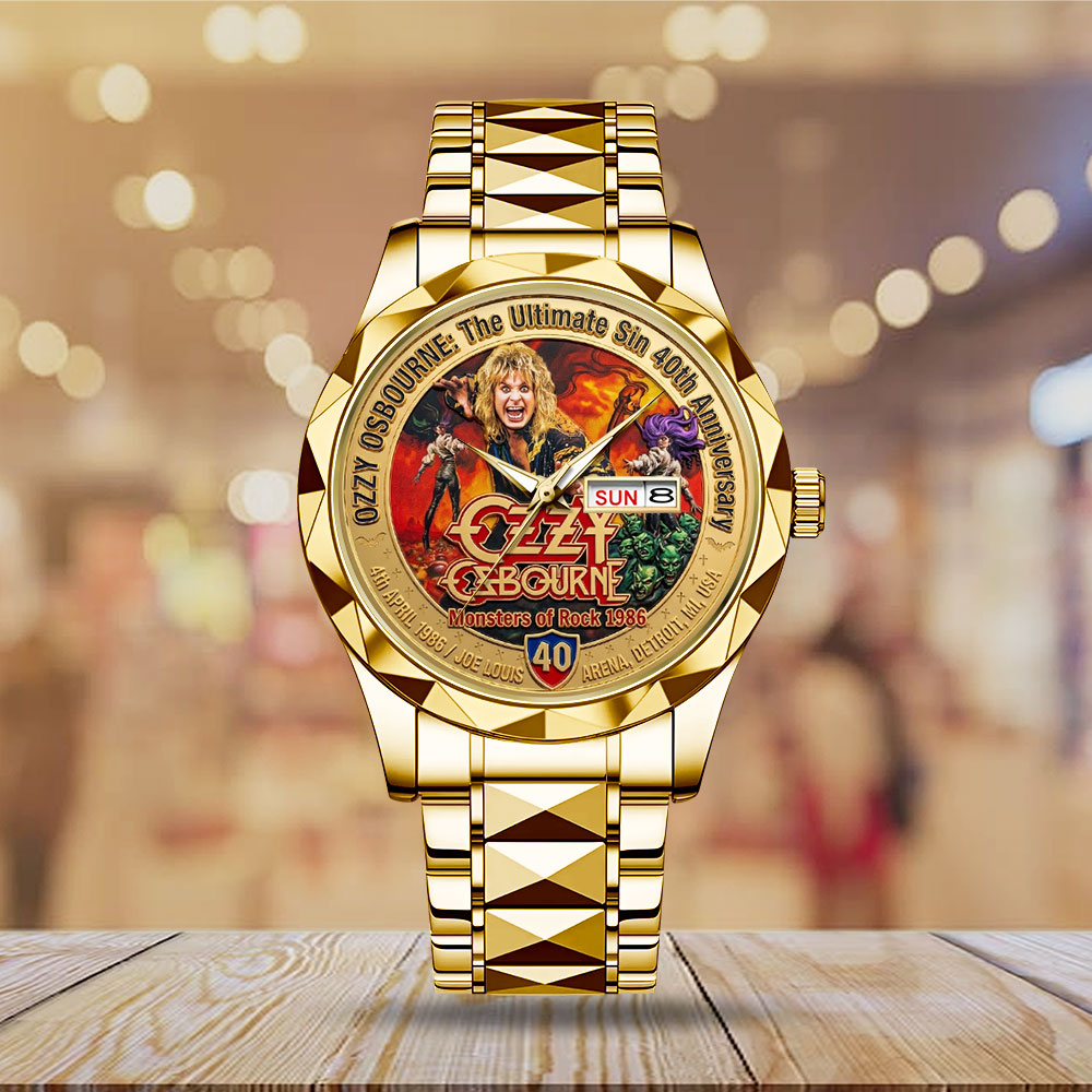 Ozzy Osbourne: The Ultimate Sin 40th Anniversary Alloy Luxury Quartz Watch – TMTHU4981