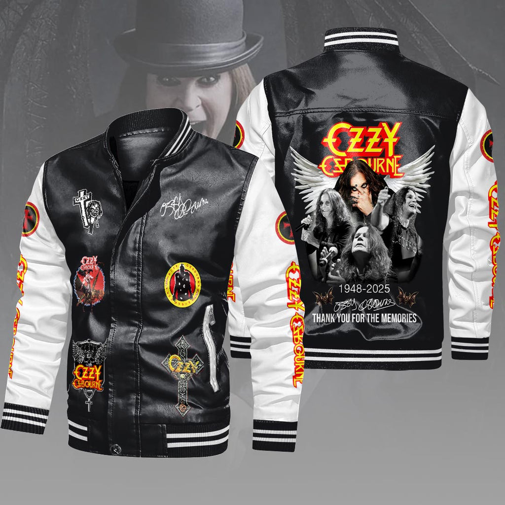Ozzy Osbourne Leather Bomber Jacket – HOATT15981