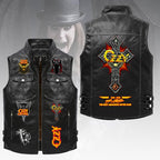Ozzy Osbourne Premium 2D Sleeveless Leather Vest – HOATT19889