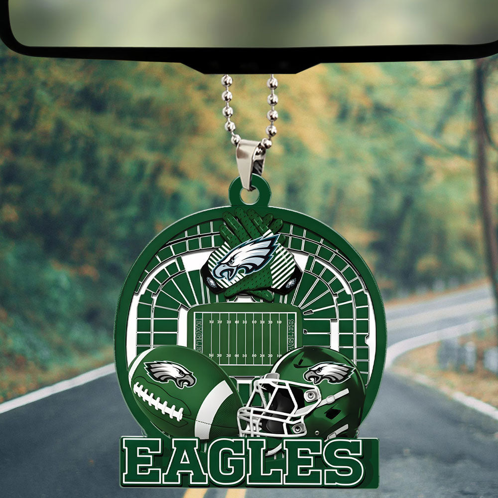 Philadelphia Eagles Custom shape 2-sided Acrylic Car Ornament – TMTHU749