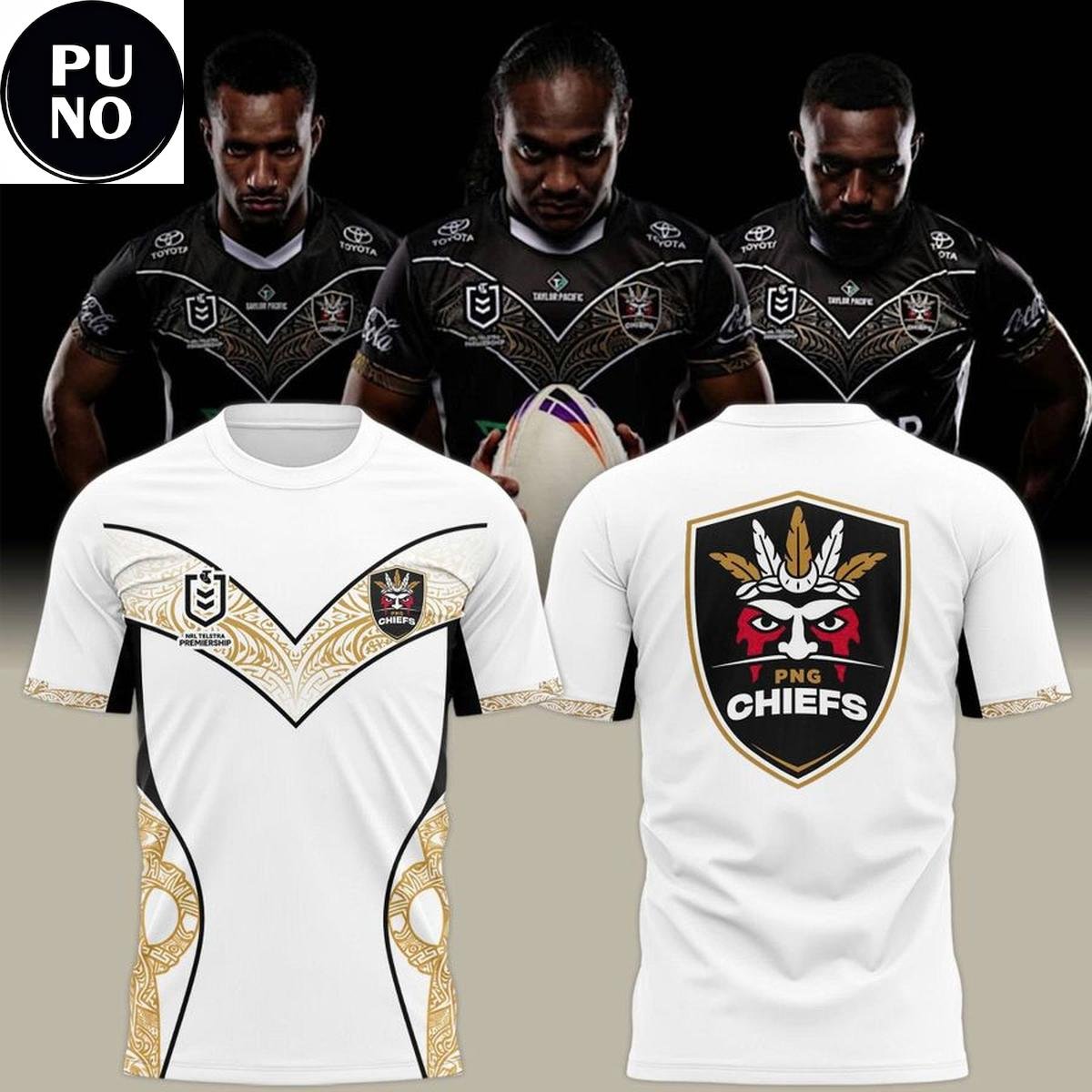 PNG Chiefs 2026 NRL Telstra Premiership New Logo Hoodie T-Shirt