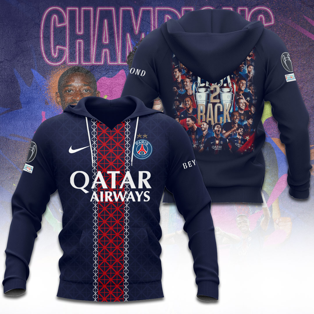 Paris Saint-Germain Champions of Europe 25/26 3D Apparel – TANTN23274