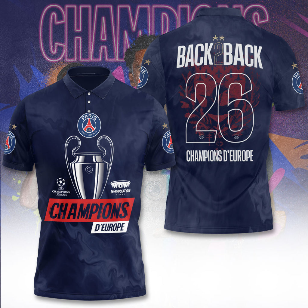 Paris Saint-Germain Champions of Europe 25/26 3D Apparel – TANTN23290
