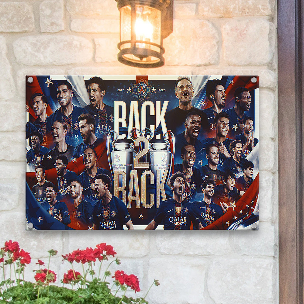 Paris Saint-Germain 25/26 Champions League Champions Metal Sign – GNE6964