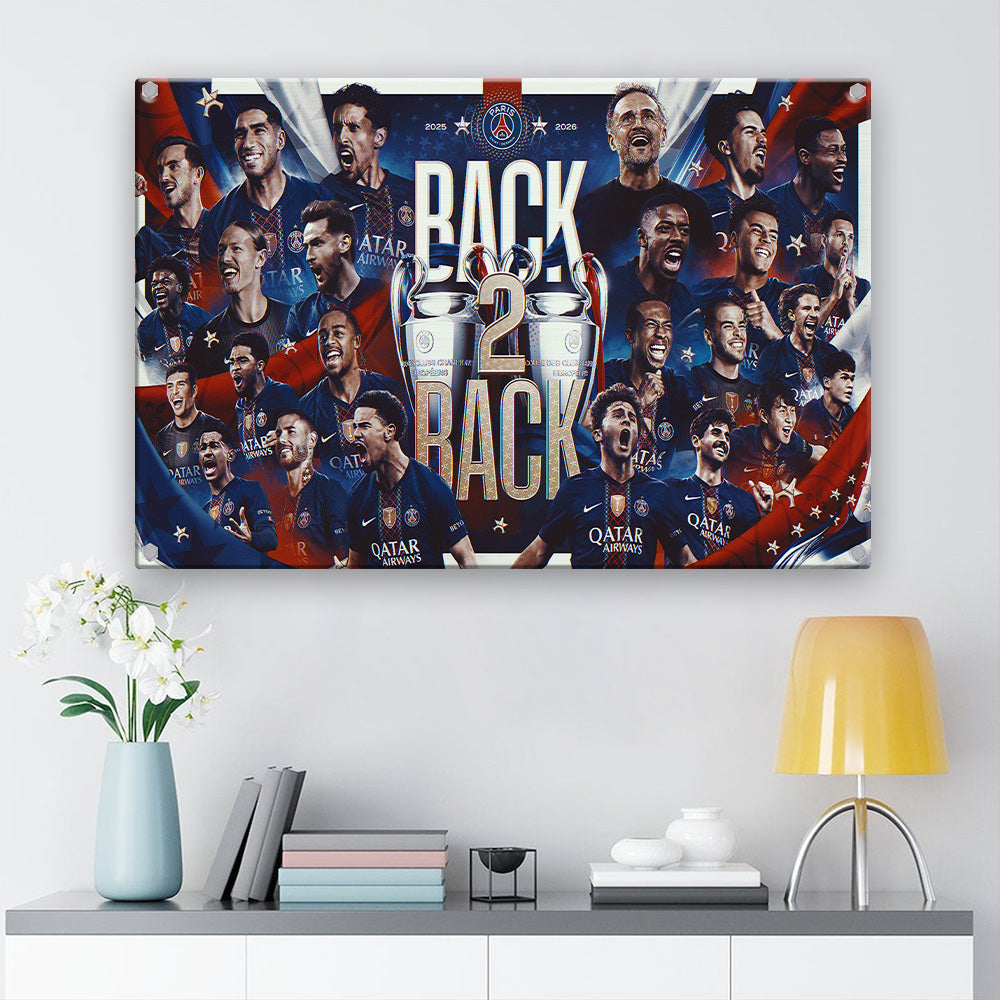 Paris Saint-Germain 25/26 Champions League Champions Metal Sign – GNE6964