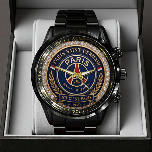 Paris Saint-Germain Champions of Europe 25/26 Black Stainless Steel Watch – TANTN23303