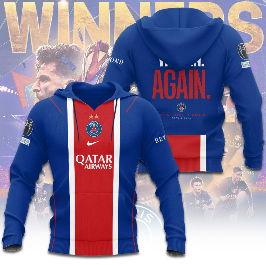 Paris Saint-Germain Champions of Europe 25/26 3D Apparel – TANTN23349