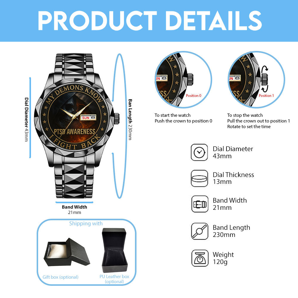 PTSD Awareness Veterans Alloy Luxury Quartz Watch – TANTN15628