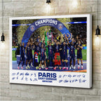 Paris Saint-Germain 25/26 Champions League Champions Rectangle Canvas With Inner Frame – HOATT18447
