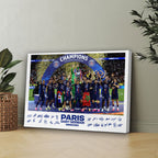 Paris Saint-Germain 25/26 Champions League Champions Rectangle Canvas With Inner Frame – HOATT18447