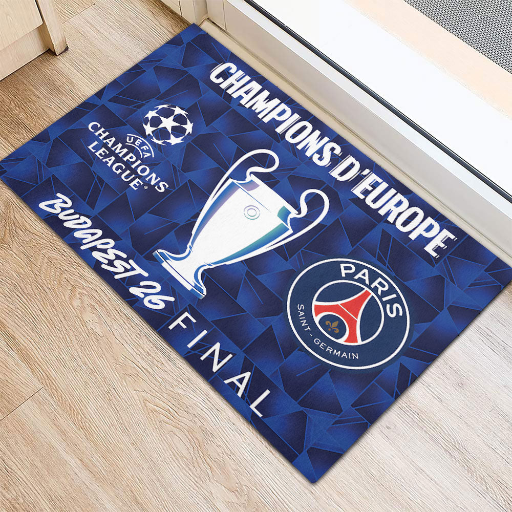 Paris Saint-Germain 25/26 Champions League Champions Custom Doormat – TMTHU6562