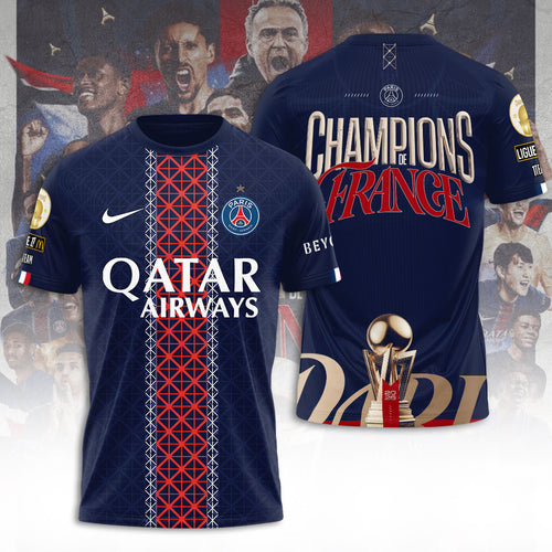 Paris Saint-Germain Champions De France 2026 3D Apparel – TANTN22896