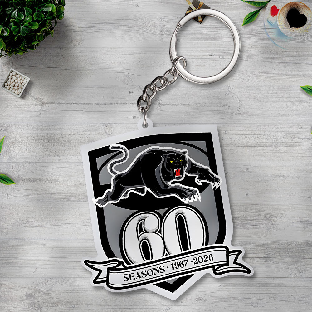 Penrith Panthers 60th Anniversary Custom Shape 2-sided Keychain – TANTN18611