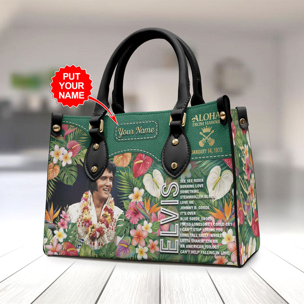 Personalized Elvis Presley Leather HandBag – TMTHU6921