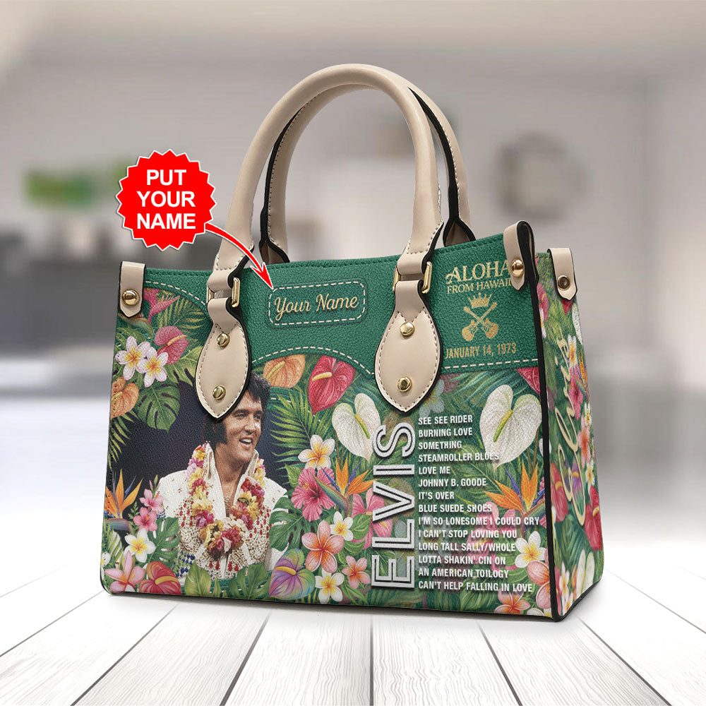 Personalized Elvis Presley Leather HandBag – TMTHU6921